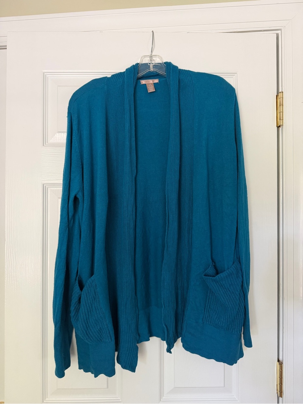 White Stag teal cardigan sweater size Large